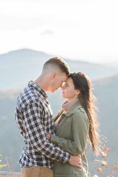 Mountaintop engagement photography Boone NC