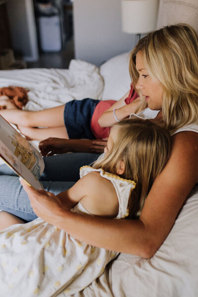 Brandy reading with children
