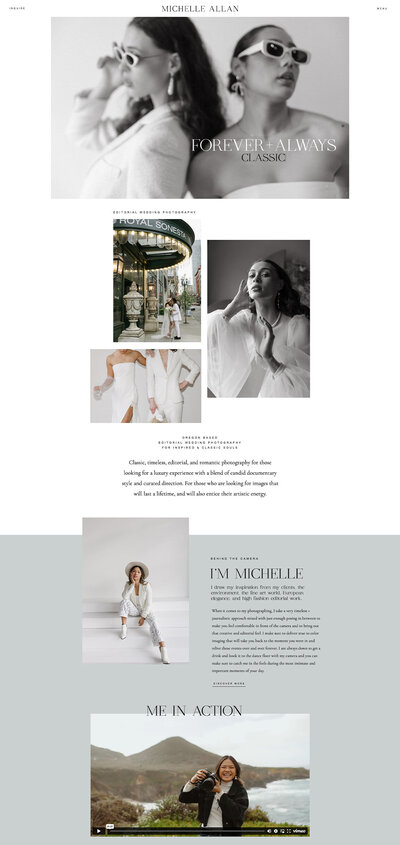 Michelle Home - Garden of Muses Showit Website Template
