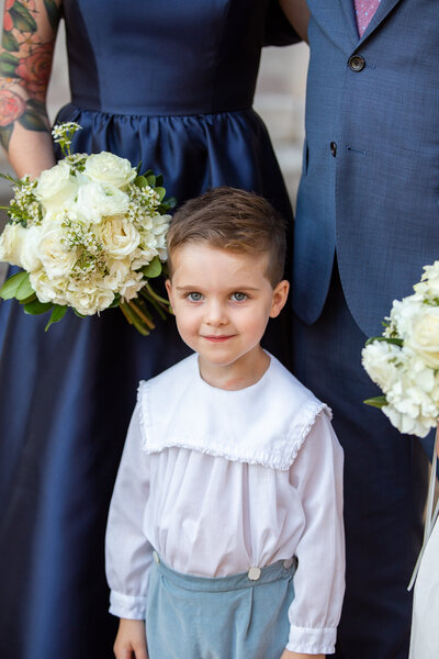 Ring bearer at a wedding in Belle Meade.