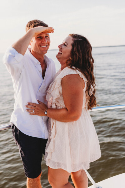 liz kyle photography boat engagement session taken on the choptank river in cambridge maryland a love story laughter memories