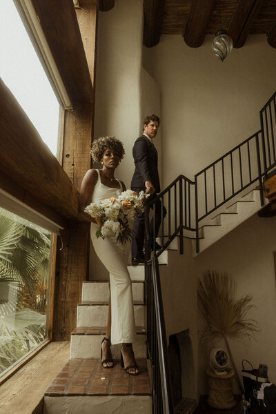 intimate wedding photos indoors