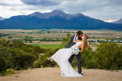 Laid-back elopement day in Colorado mountains with romantic storytelling photography
