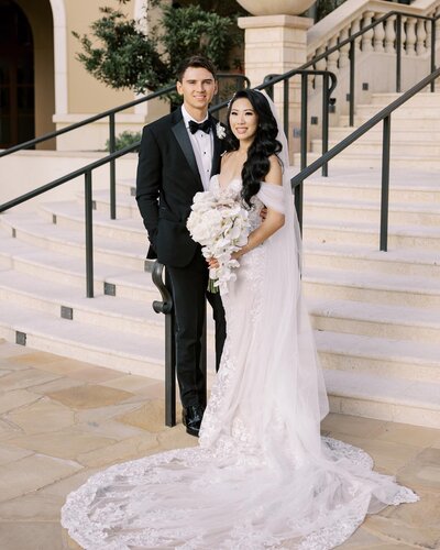 Vietnamese bride and white groom at Four Seasons Orlando Resort