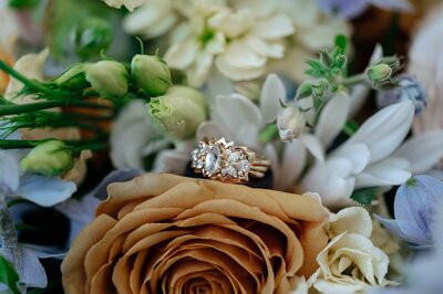 ring laying on flowers