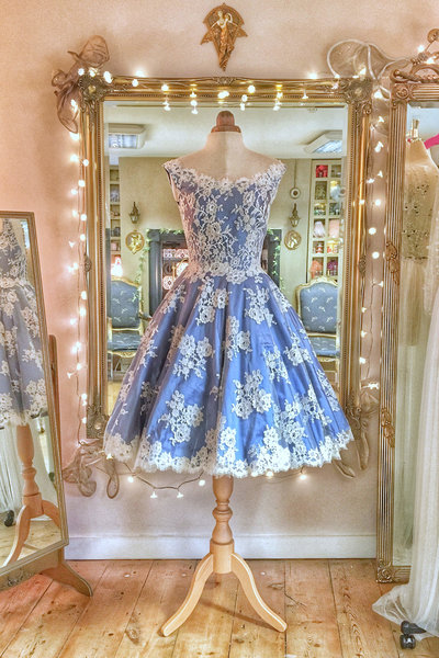 blue_silk_ivory_lace_tea_length_wedding_dress_JoanneFlemingDesign (3)