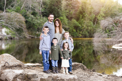 Beautiful Mississippi Family Photography: Fall Family portrait at Red Creek, Creek Session, Mississippi photographer