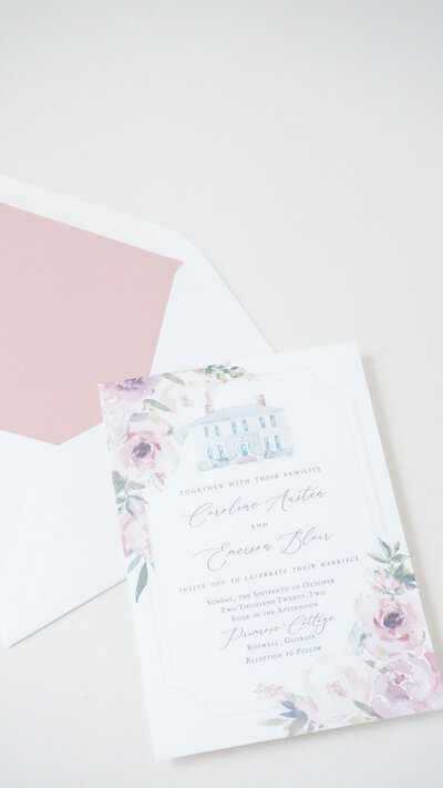 Dahlonega GA custom wedding invitation designer