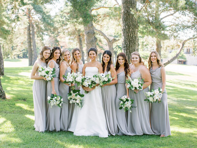 Blush and Peach Wedding Flower Arrangement