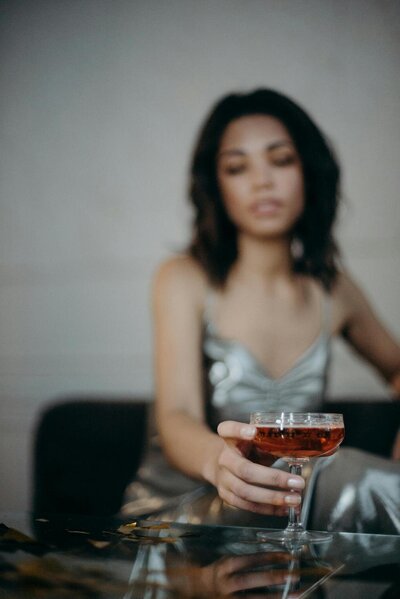 Woman Drinking Cocktail