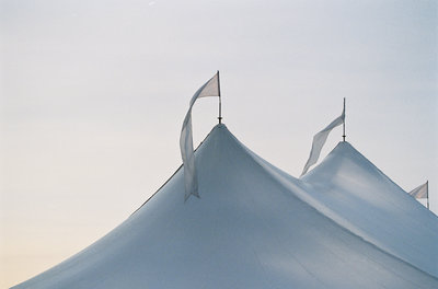 Sailcloth tent top at Chesapeake Bay Maritime Museum