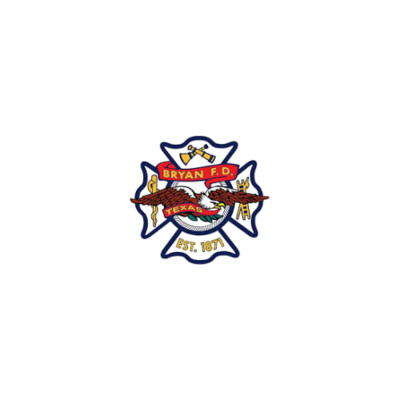 Bryan Fire Department logo, representing trusted uniform care provided by King Street Cleaners.
