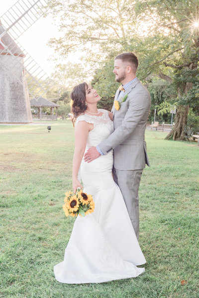 August wedding with sunflowers cape code massachusetts