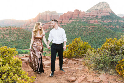 engaged couple in Sedona Arizona