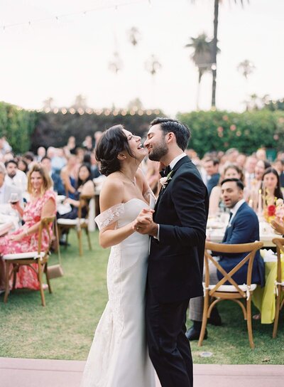 Bride and Groom first dance at reception in La Jolla - Jacqueline Benét
