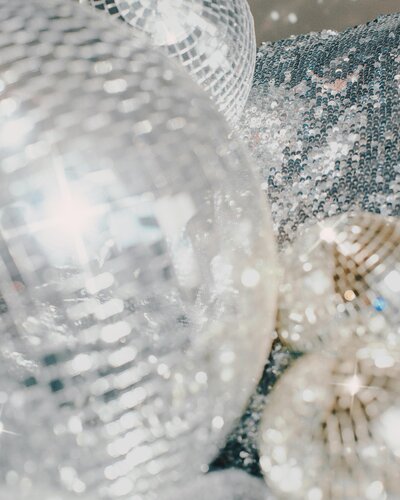 Disco balls shining