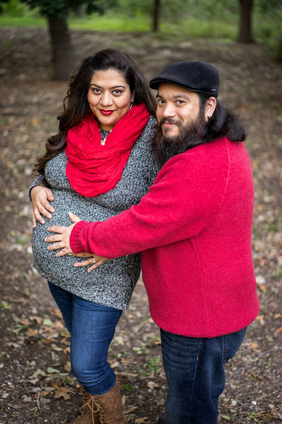 Maternity photo of San Antonio Photographers Irene Castillo and David Castillo when they expecting their first child