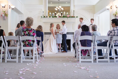 wedding ceremony in grand room