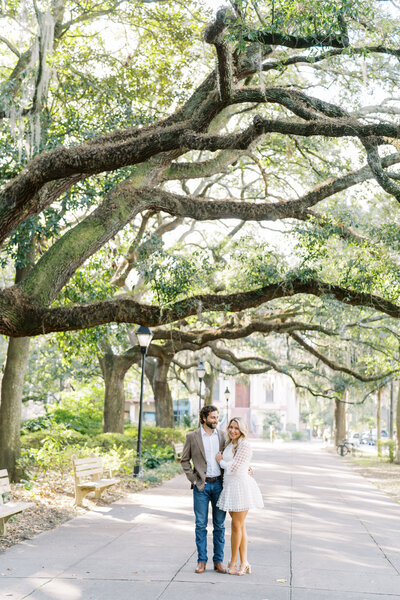 engaged couple photographed by SAVANNAH ENGAGEMENT PHOTOGRAPHER