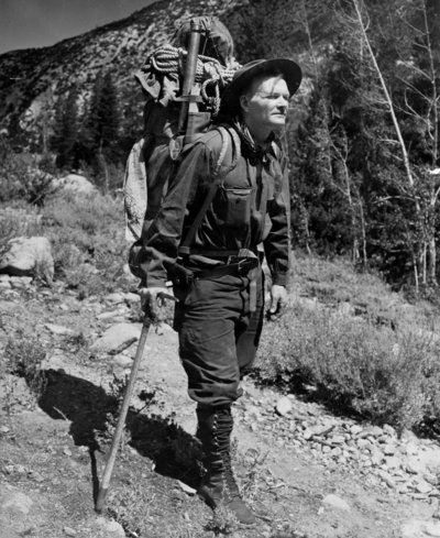 A-UNK 840--Z--Norman Clyde On the Trail, Date Unknown