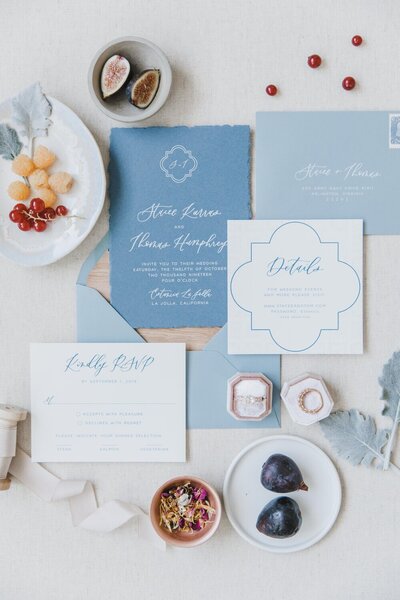 Dusty+blue++wedding+invitations