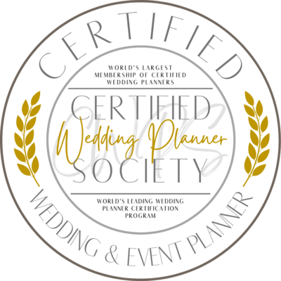 Certified Wedding Planner Society Certified Wedding and Event Planner Badge