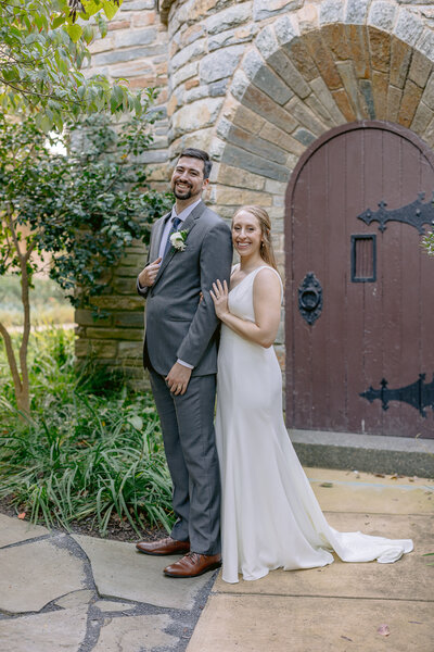 Wedding Photographer, Bride smiling in her dress