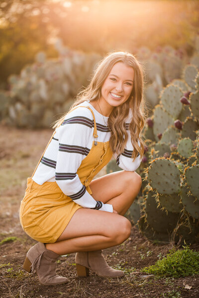 fall sunset senior session by cacti
