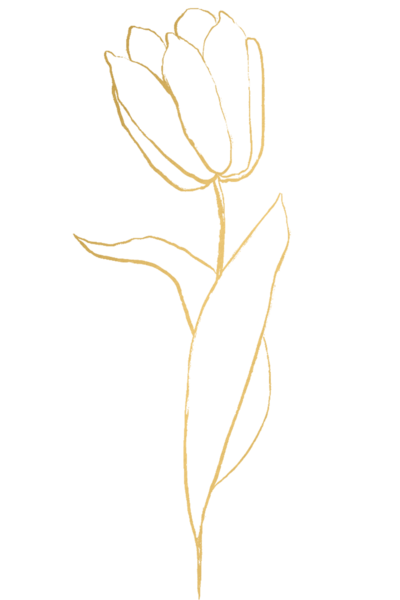 gold foil tulip
