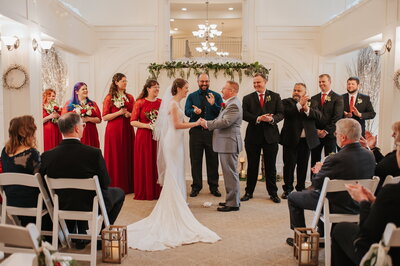 wedding ceremony in grand room