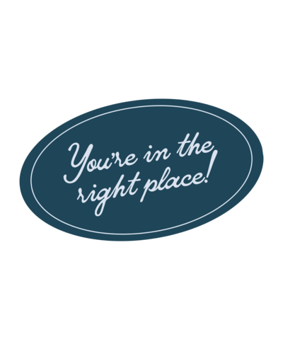 Florida Social Butterfly  "You're in the Right Place" Sticker