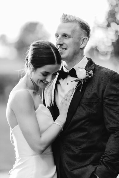 Black and white laughing couple portraits