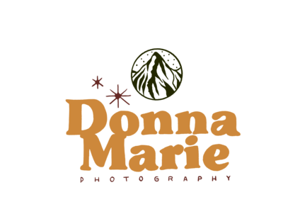 colorful logo for donna marie photography