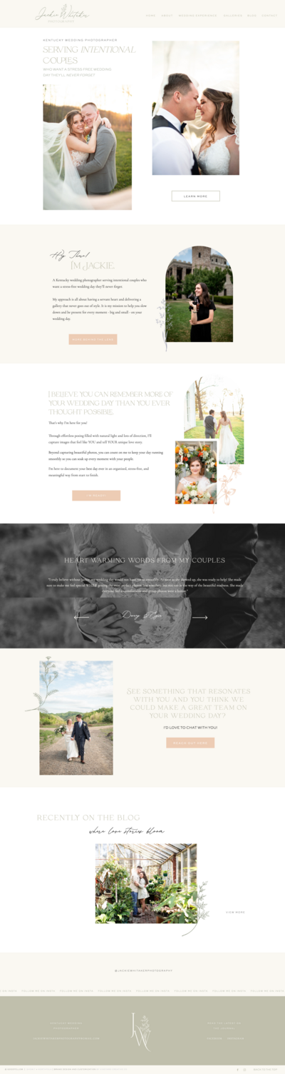 Showit Website for Wedding Photographers