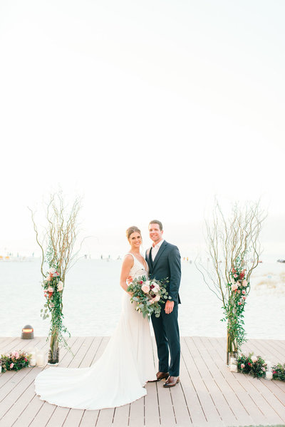 Sandpearl. Clearwater Beach Ceremony. Tampa Wedding planners. Tampa Wedding Photographers. bride and groom. ceremony.  garden ceremony. NYE wedding.