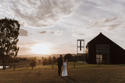 A couple getting married at Zonzo Estate Yarra Valley