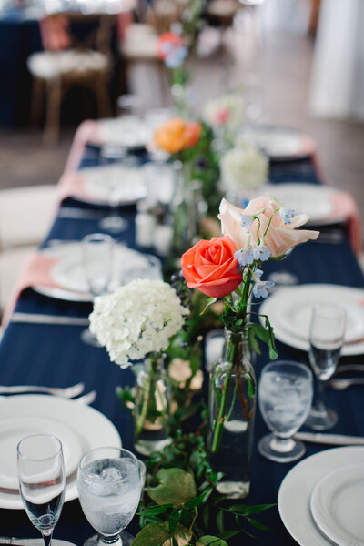 Leigh Florist Design Studio Audubon NJ Simple but Elegant Wedding Reception flowers