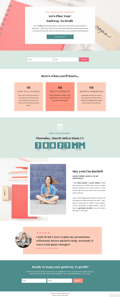 Facebook Ad Agency Showit Website Template Showcase