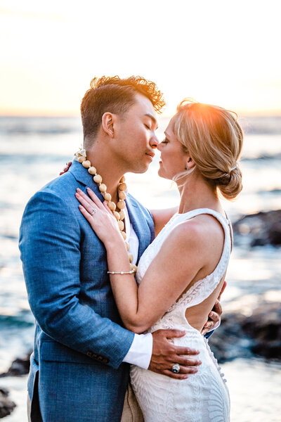 Couple in Hawaii after wedding