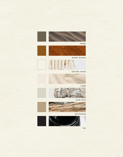 Brand design color palette for client - Marrow Design