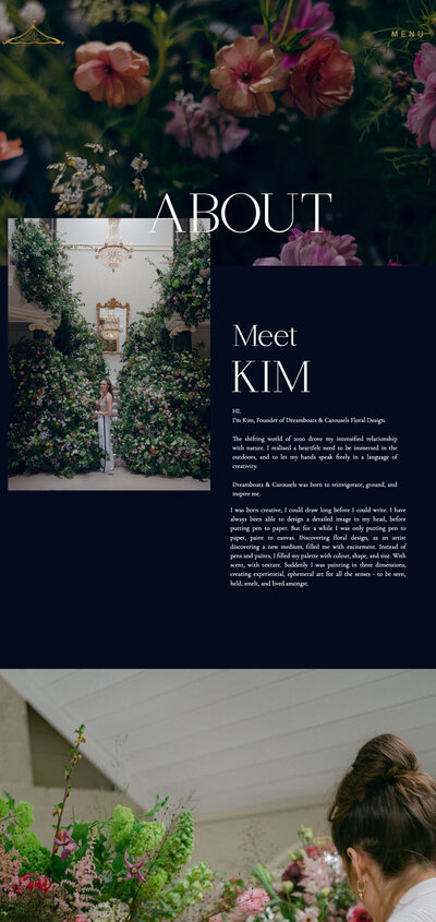 Dream About - Garden of Muses Showit Website Template
