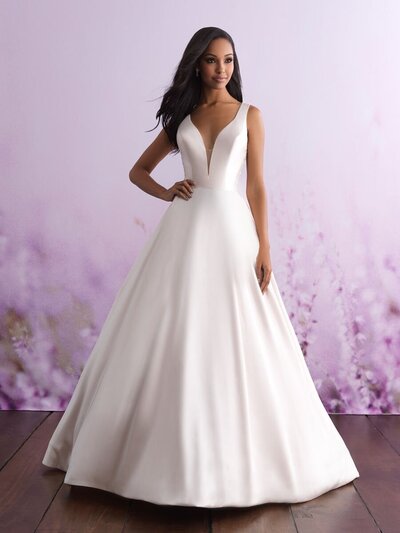 Sweet, sexy and ultra-glamourous - this modified A-line gown is incredibly stunning.
