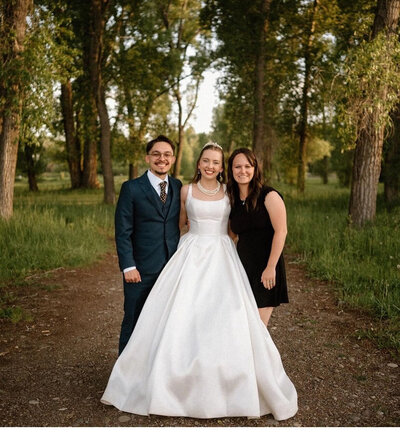 Karlee and Austin with Bride at Log River Ranch
