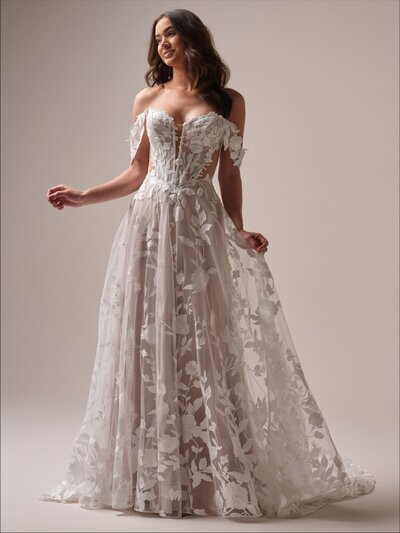 wedding dress shops minneapolis Self Portrait Embellished Sheer Lace Gown Hire – TENN main image 0