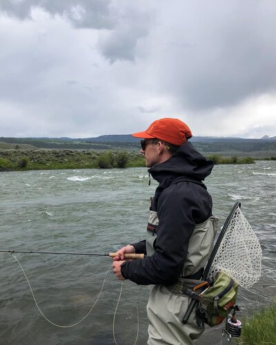 Braden fly fishing in Montana