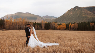 montana landscape wedding couple films