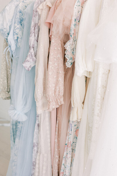 nichole's client closet of dresses