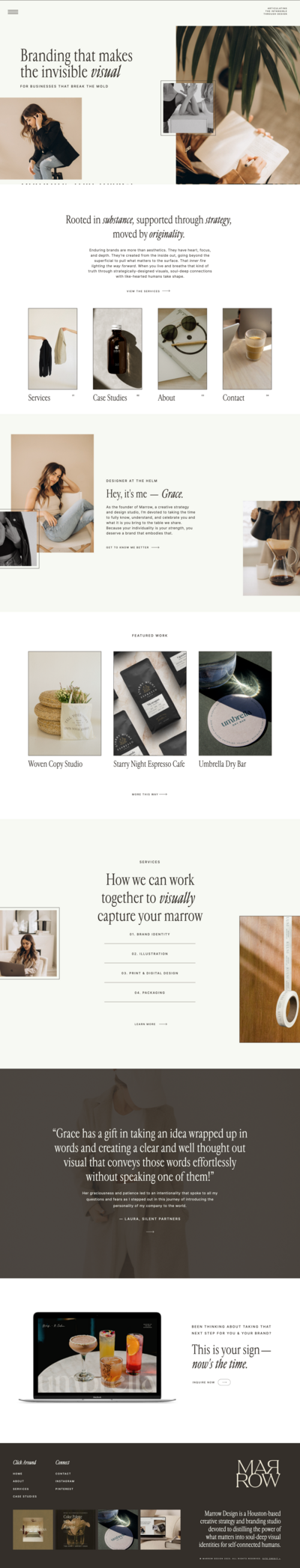 Preview of Marrow Design Website - Clic