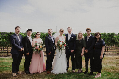 Bride & Groom  Wedding party ceremony photos , the Port Hills by Tracey Allsopp Photography