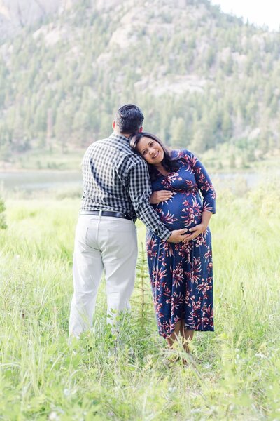 Maternity Session at Lily Lake, Rocky Mountain National Park Colorado